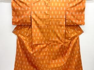 絣柄織り出し手織り紬着物